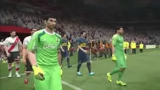 Boca Juniors vs River Plate - PES 2016 - Narración Martinoli y García.