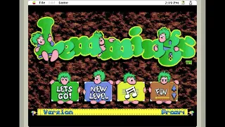 Lemmings Mini Game (1992) on Classic Macintosh