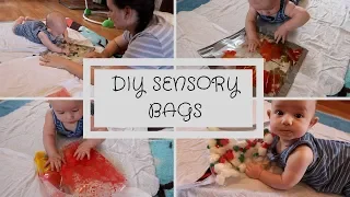 DIY EASY SENSORY BAGS | 4-6 Month Olds || Raising Roy