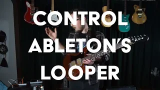 Controlling Ableton's Looper Plug-In with a USB foot pedal.