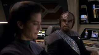 Jadzia Dax and Worf argue over vacation plans