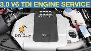 Basic Engine service procedure Audi A6 3.0 V6 TDI (oil, air & fuel filters)