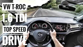 VW T-ROC 1.6 TDI (2019) | POV Drive on German Autobahn - Top Speed Drive