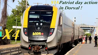 Patriot Day VIA RAIL action at Dorval,QC