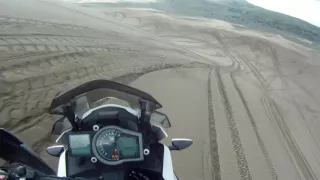 Big Adventure bike in the Sand Dunes