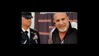 Champion Bill Goldberg wishing Veterans the best