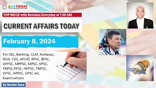 February 08,  2024 Current Affairs in English by GKToday