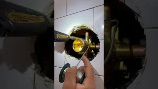 installing a new delta shower valve! #plumber #plumbing