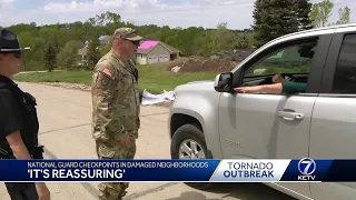 'It's reassuring': National Guard checkpoints in damaged neighborhoods