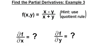 Calculus 3: Partial Derivative (7 of 30) Find the Partial Derivative: Example 3