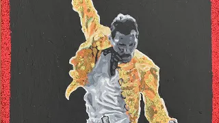 Bohemian Rhapsody Art.  Freddy Mercury with Glitter.