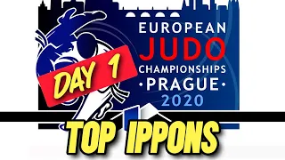 European Judo Championships 2020 Prague - TOP IPPONS [DAY 1]