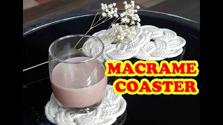 TUTORIAL TATAKAN GELAS MACRAME | DIY MACRAME FLOWER COASTER