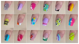30 Easy nail art designs compilation for beginners || Nail art designs with household items
