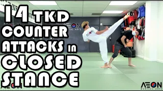 Taekwondo Counter attacks techniques  in a Closed Stance - Quick Video