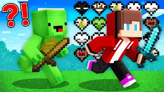 CUSTOM MOB HEARTS Speedrunner vs Hunter : JJ vs Mikey in Minecraft Maizen!