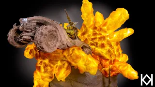 Build a Realistic Model Explosion - Exploding Warthog Diorama - Halo Infinite