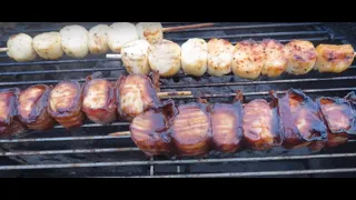 Grilled Bacon-wrapped Scallops