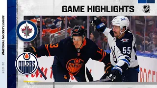 Jets @ Oilers 11/18/21 | NHL Highlights