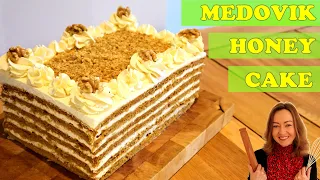 Medovik - Russian Honey Cake - in a form of a torte