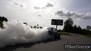 E38 BMW brutal burnout compilation