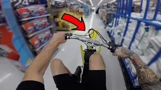 *CRAZY* RIDING A DIRT BIKE IN WALMART!