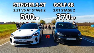 KIA STINGER 3.3T STAGE 2 vs GOLF 6R STAGE 2. GLC 63s AMG vs OCTAVIA A5 RS. SKYLINE R34 vs SCIROCCO