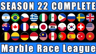 Marble Race League Season 22 Complete Race Day 1-10 in Algodoo / Marble Race King