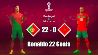 FIFA 23 - PORTUGAL 22 - 0 MOROCCO - Ronaldo 22 Goals - FIFA World Cup Final - Gameplay [4K]