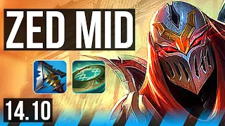 ZED vs HWEI (MID) | 1400+ games, 7/2/6, Dominating, Rank 14 Zed | EUW Grandmaster | 14.10