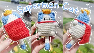 How to crochet SUPERMAN CAT | Crochet Cat | Hướng dẫn móc len MÈO SIÊU NHÂN | Lem'n Do