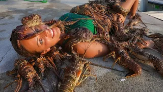 Skin Diving for Florida Lobster {Catch Clean Cook} Florida Keys, Mini Season 2021