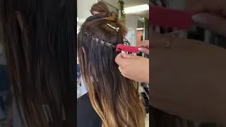 Watch how I do a hair extensions weft move up every six weeks