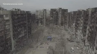 Drone video shows devastation left by Russian forces in city of Mariupol