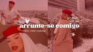 GRWM 💋 // Arrume se comigo para VOAR 💄✈️ // Emirates Cabin Crew 💋