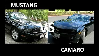 2013 Ford Mustang vs Chevrolet Camaro кабриолеты на русском