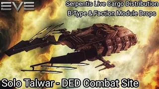 EVE Online - Solo Talwar Running DED Combat Sites - Serpentis Live Cargo Distrubution Facilities