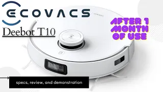 Ecovacs Deebot T10 review after 1 month of use