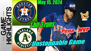 Astros vs Athletics [Highlights] 🔥 1 Hit 3 runs Astros Sweep from Jeremy Pena.Can't Be Stopped 🔥