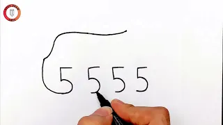 How to Draw Lion From 555 Number | Drawing Lion For beginners | Lion Drawing Sketch | Easy Drawing