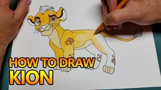 How to draw and color Kion from The Lion Guard (Time lapse)