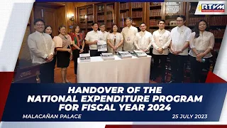Handover of the National Expenditure Program for Fiscal Year 2024 07/25/2023