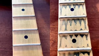 Dirty Guitar Fretboard Cleaning