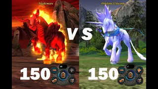 150 Unicorn VS 150 Nightmare - Duel - Heroes of might and magic V Tribes of the east