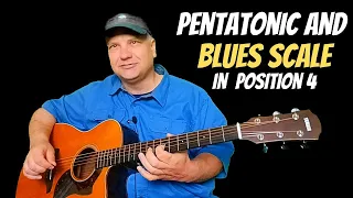 Pentatonic Scale and Blues Scale Position 4 - Blues Guitar Lesson