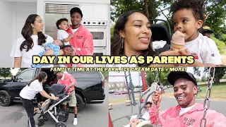 A DAY IN OUR LIVES AS PARENTS! Family Time, Day At The Park + Ice Cream Date!