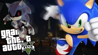 GTA 5 Mods - EVIL SONIC.EXE VS SONIC MOD (GTA 5 PC Mods Gameplay)