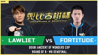 WC3 - Doubi Ancient of Wonders Cup - WB Semifinal: [NE] LawLiet vs Fortitude [HU] (Ro 8 - Group A)