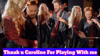 2cellos world Tour || Hauser Get Caroline Help In playing Cello 2022