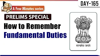 Trick to Remember Fundamental Duties II Prelims 2023 II Polity Few Minutes Jan 06, 2023